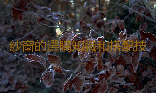 紗窗的選購知識和搭配技巧