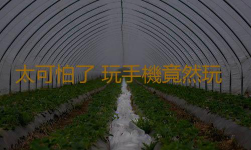 太可怕了 玩手機竟然玩出這個